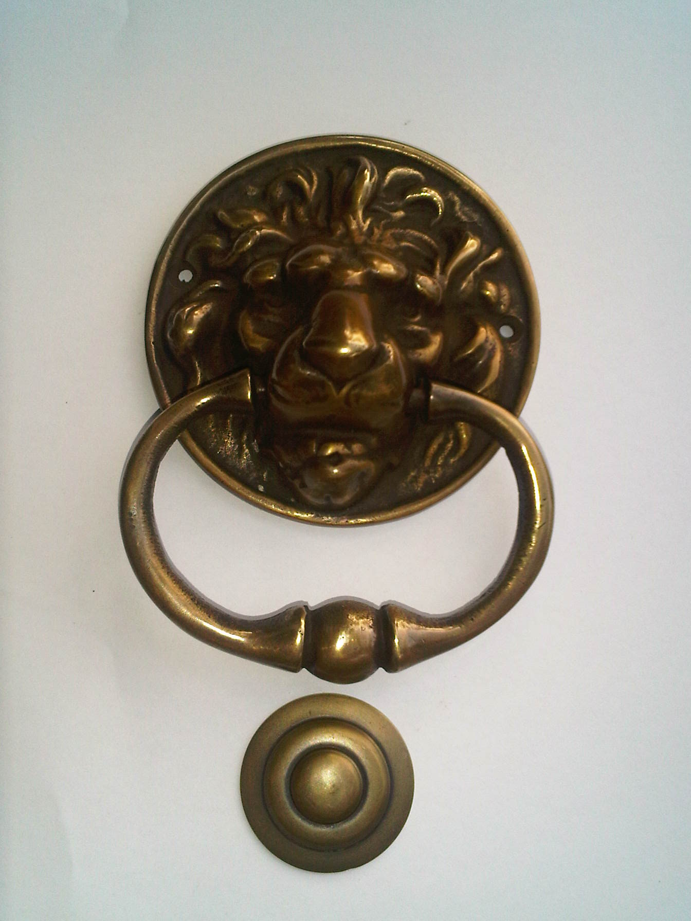 Lion Brass Handle Code P.152  size long 150 mm. wide 110 mm.
